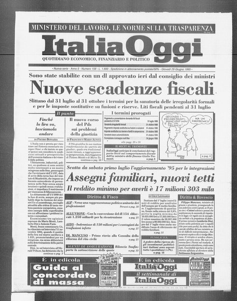 Italia oggi : quotidiano di economia finanza e politica